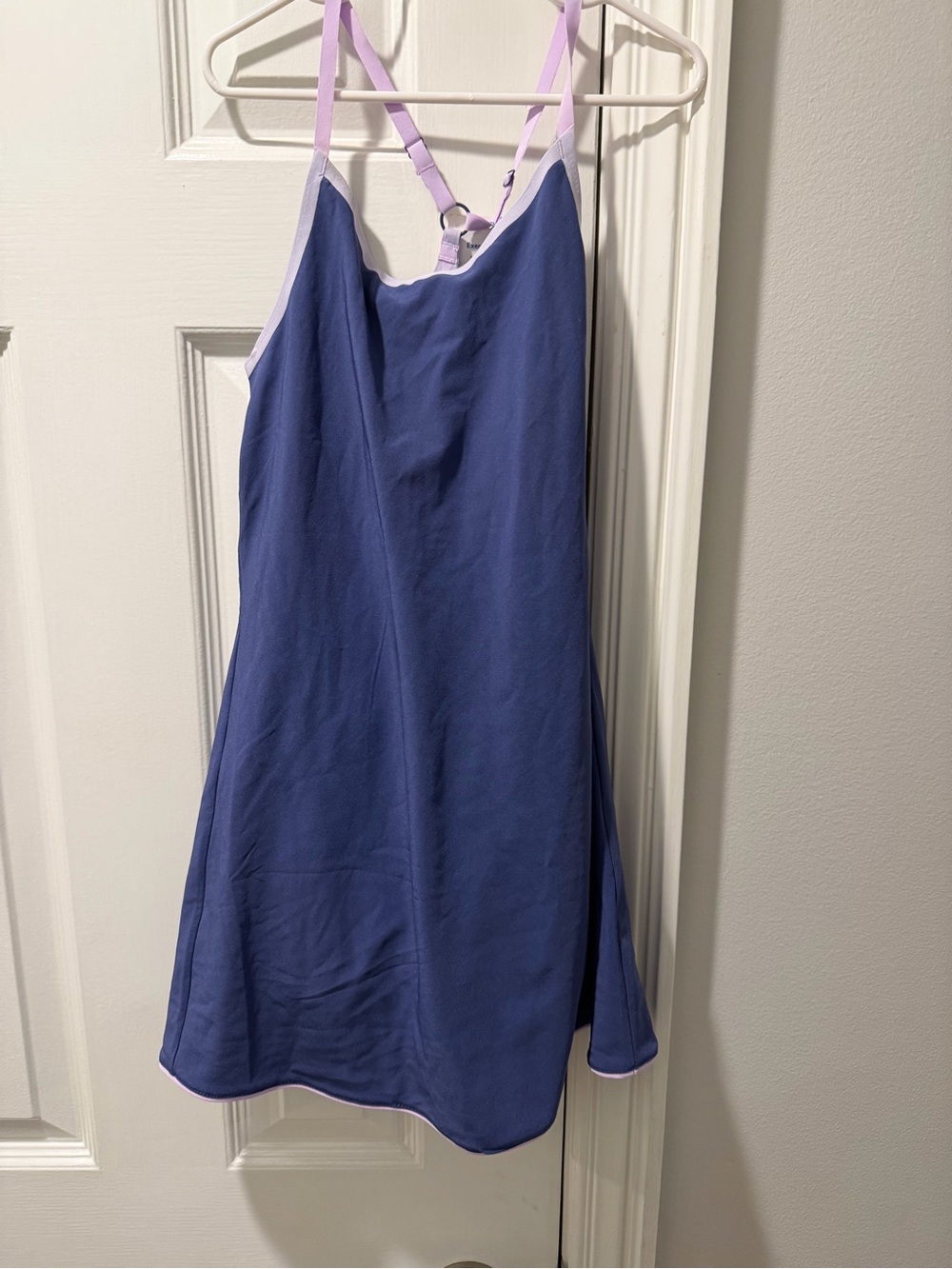 Lavender-Trim Cobalt Girl’s dress-size 7/8